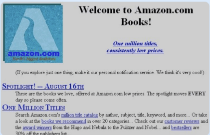 The first version of amazon